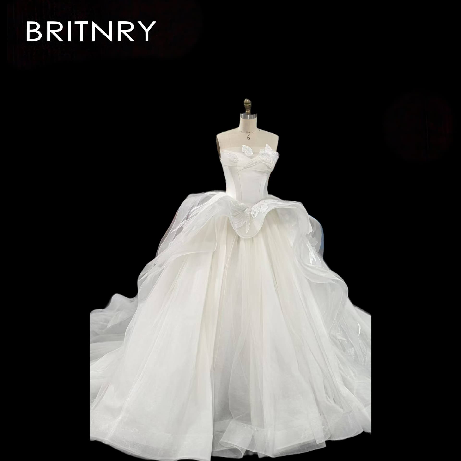 Wedding Dress New High-End Custom Strapless Ball Gown Main Dress Heavy Craft Forest Fairy Princess Wedding Gown DZK