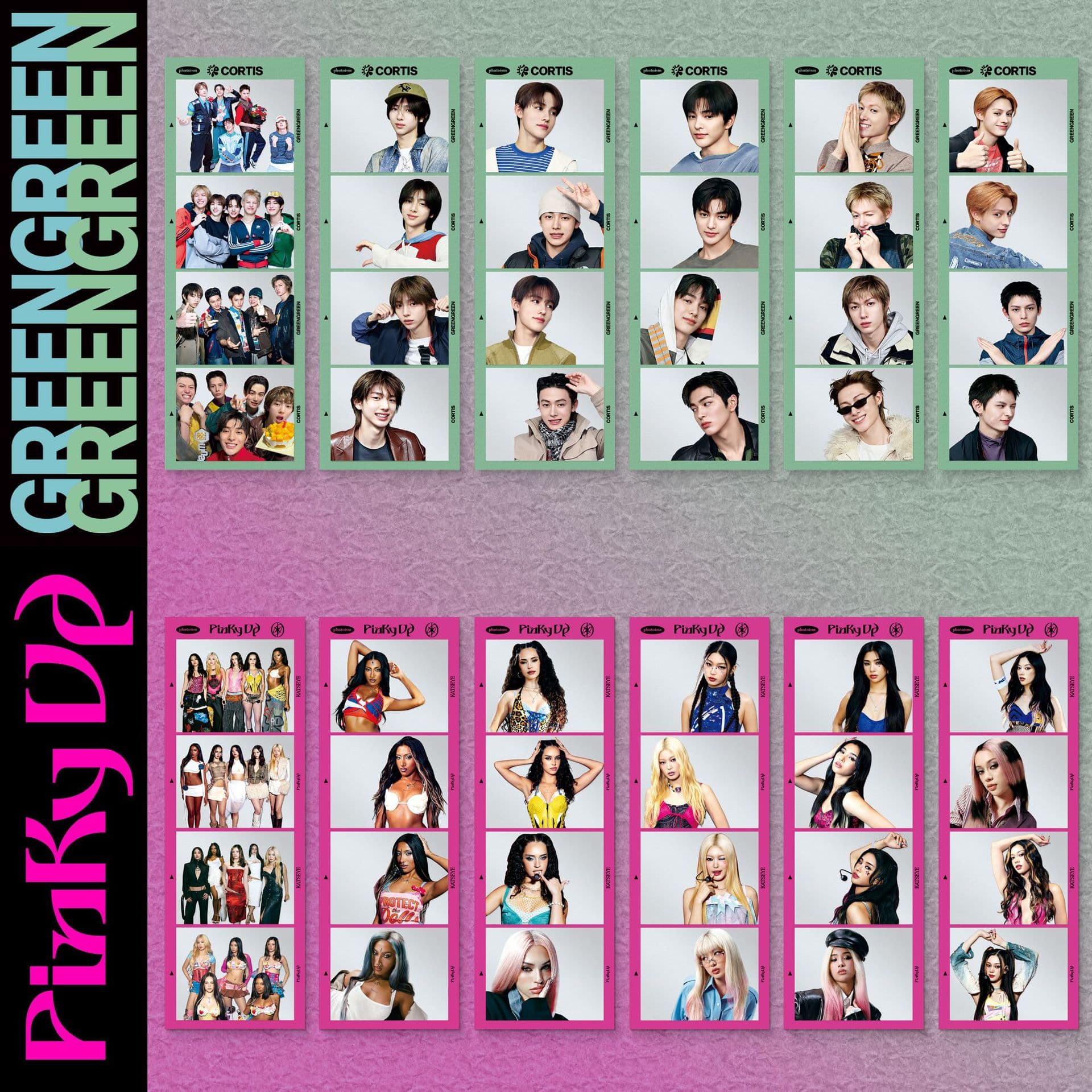 KATSEYE four-square grid bookmark CORTIS bookmark new album GREENGREEN cute collection selfie tag