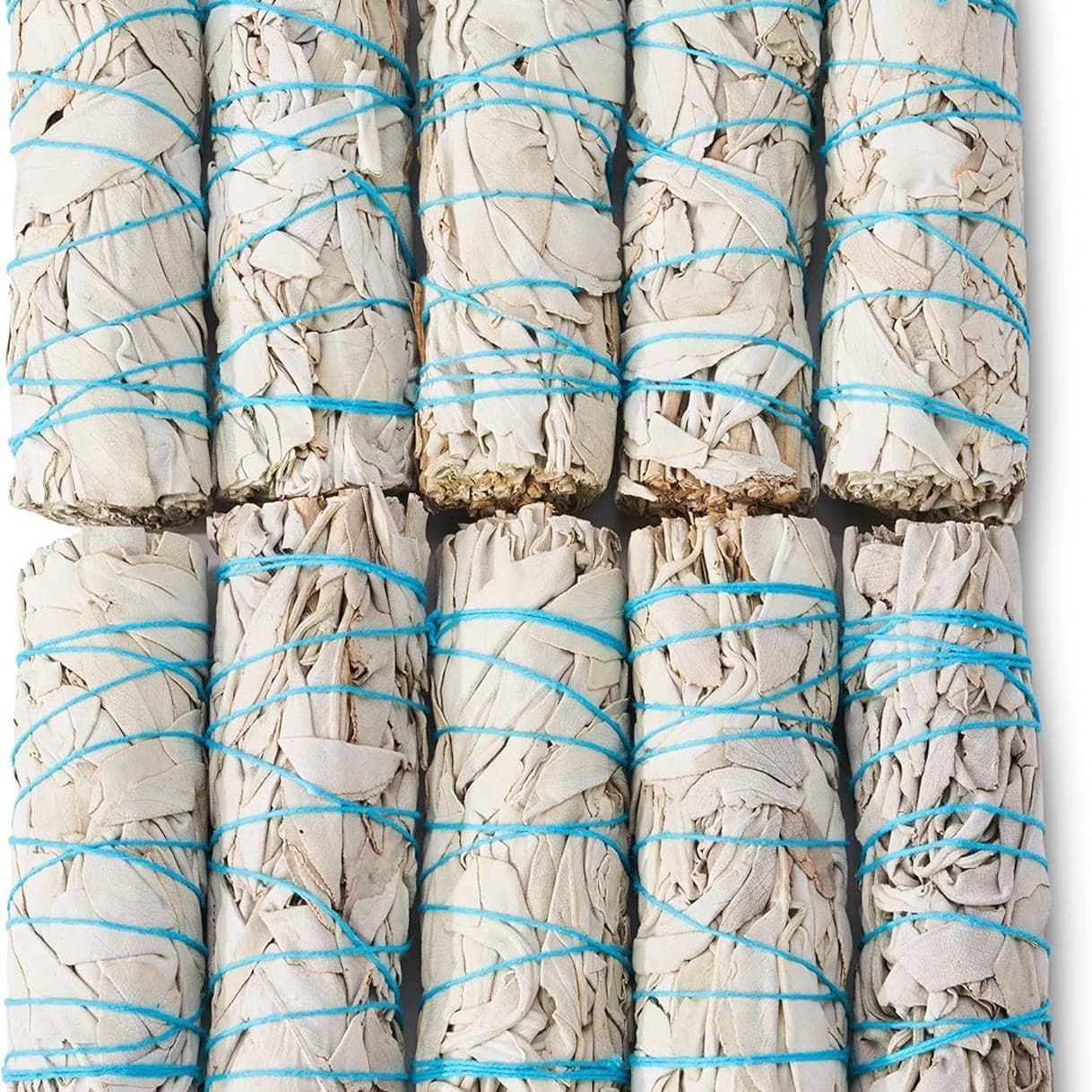 Authentic California White Sage Hand-Tied Bundled Stick, Pure Natural White Sage for Space and Air Purification
