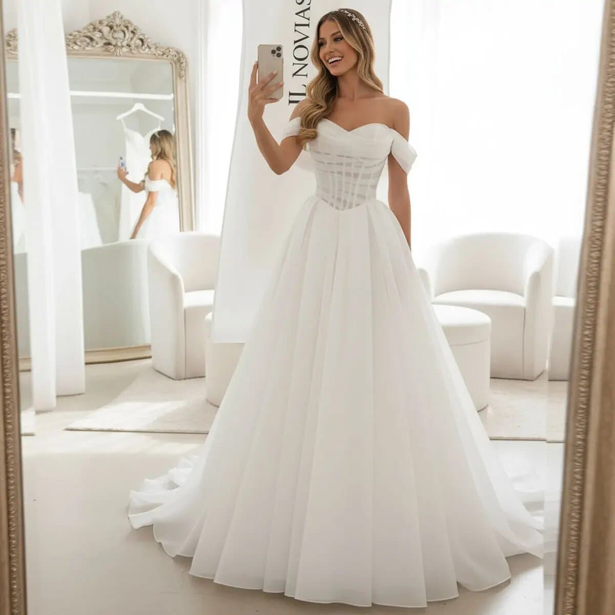 2026 New Wedding Dress One Shoulder Slim Minimalist Style Fantasy Princess Puff Skirt Trailing Travel Photography Forest Style Light Wedding Dress