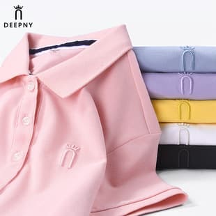 Summer Polo Shirt for Women Short Sleeve Slim Fit Corporate Workwear Professional Blouse 2026 New Business Style