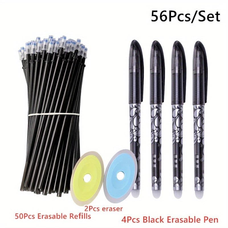 Cross-border hot-selling neutral erasable pen blue and white porcelain color gel pen quick-drying blue disappearing pen hot erasable stationery wholesale