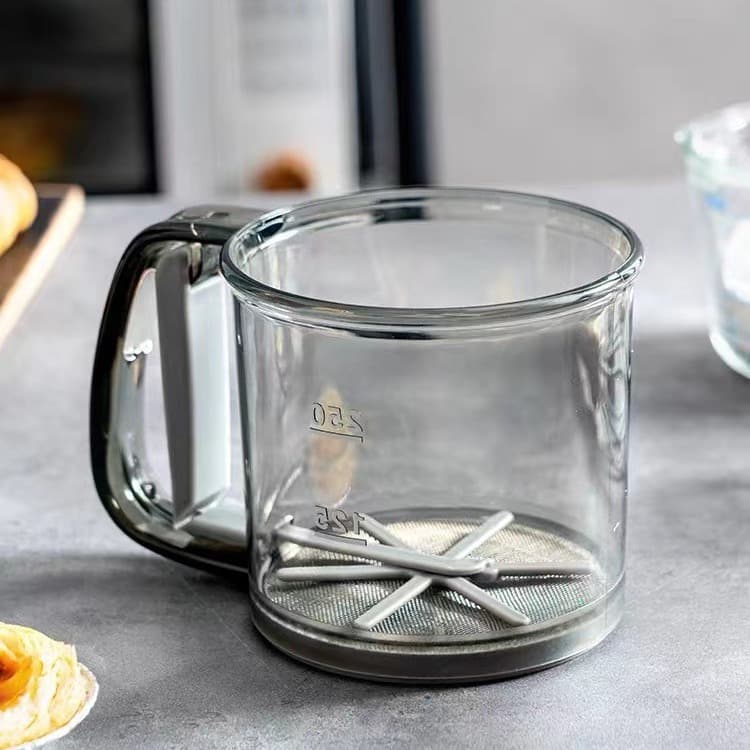 Factory Stock Semi-Automatic Handheld Flour Sifter, Handheld Flour Filter, Baking Manual Flour Sieve