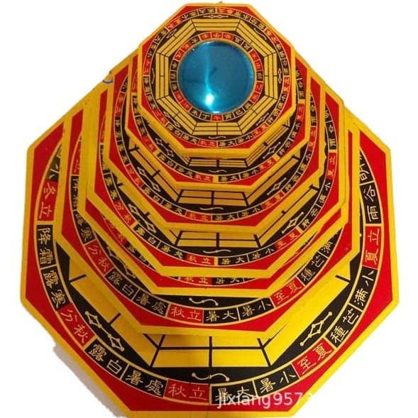 Bagua mirror source manufacturer production wholesale 4-inch (convex concave) four seasons wood Bagua mirror auspicious pendant