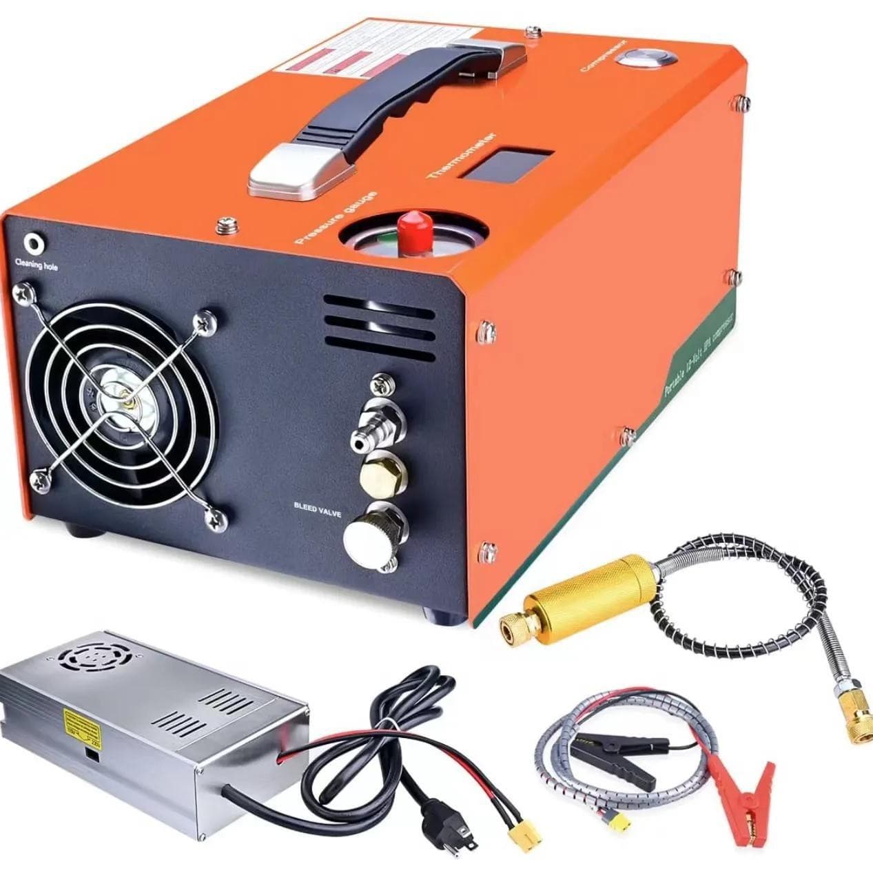 Cross-border 12V Car Horizontal Air Pump 4500PSI 2025 New Portable Automatic Shut-off Air Compressor