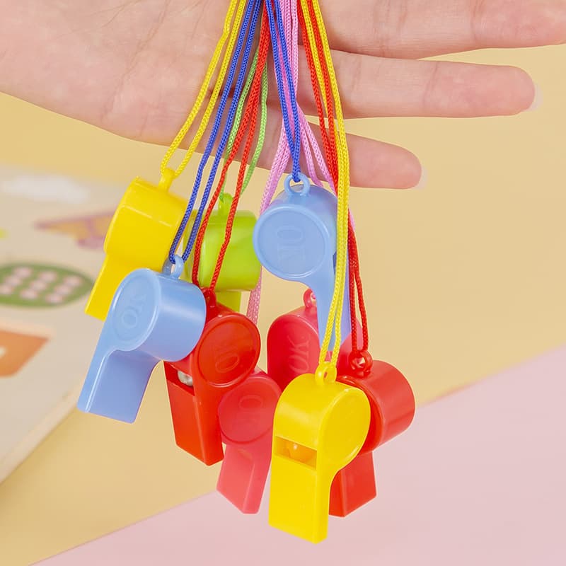Children's Plastic Whistle Sports Equipment Colorful Cheering Referee Whistle, Fans Street Vendor Supply Wholesale