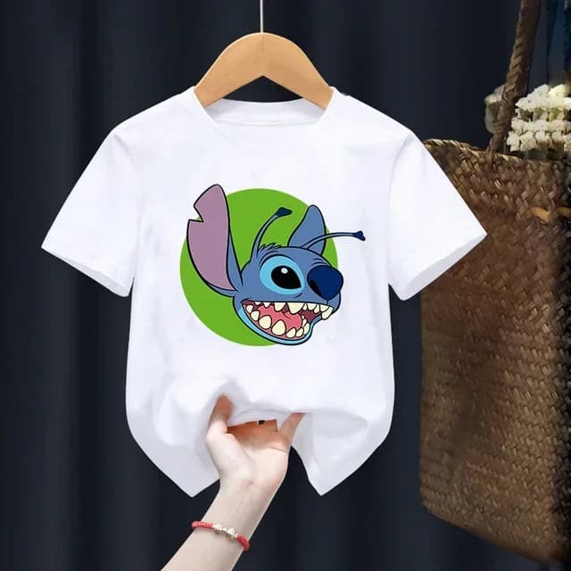 2026 Summer Lilo & Stitch Kids Boys Girls T-Shirt New Style Medium and Big Kids Short Sleeve Tee Top