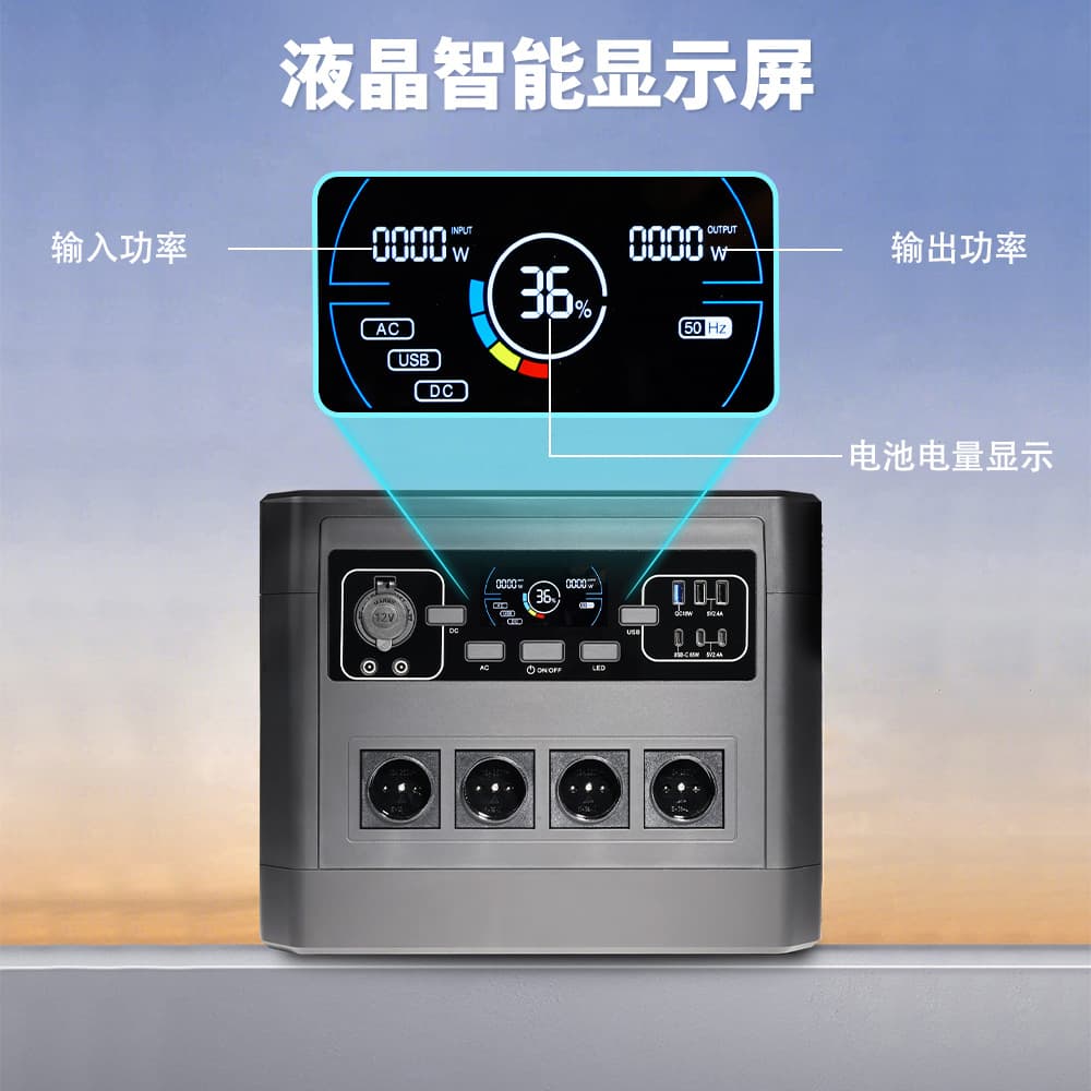 LVYUAN Outdoor Portable Power Station 2000W High Power Portable Outdoor Energy Storage Power Supply 110V/220V Wholesale