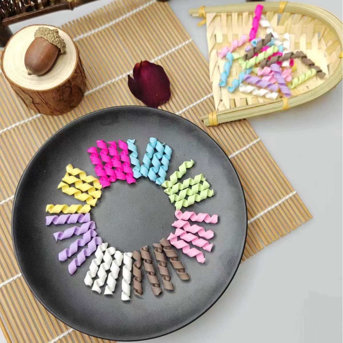 Simulated spring roll chocolate roll stick soft clay roll stick cake roll cream glue crystal mud clay accessories