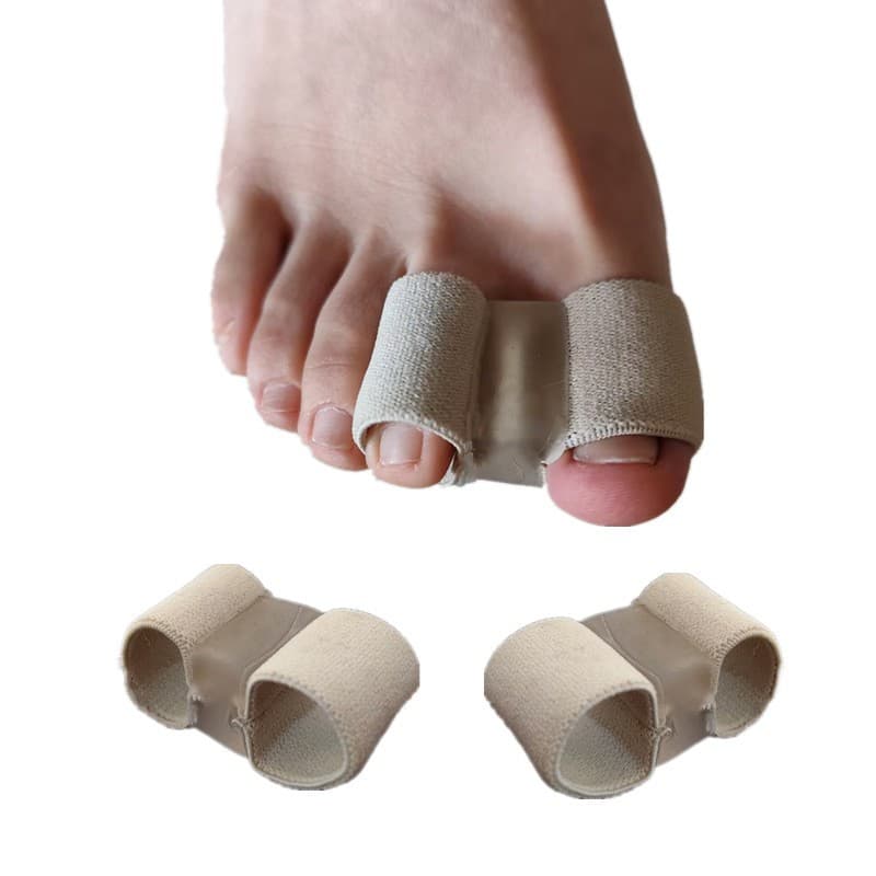 Elastic thick fiber toe separator with two holes, big toe separator, bunion elastic toe sleeve thick version.