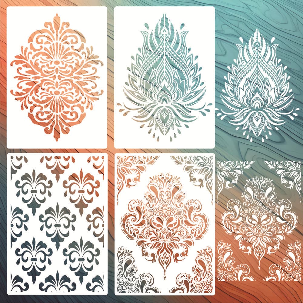New Mandala Pattern Wall Painting Hollow-Out Template Export Mandala Painting Template Set Pet Plastic Template