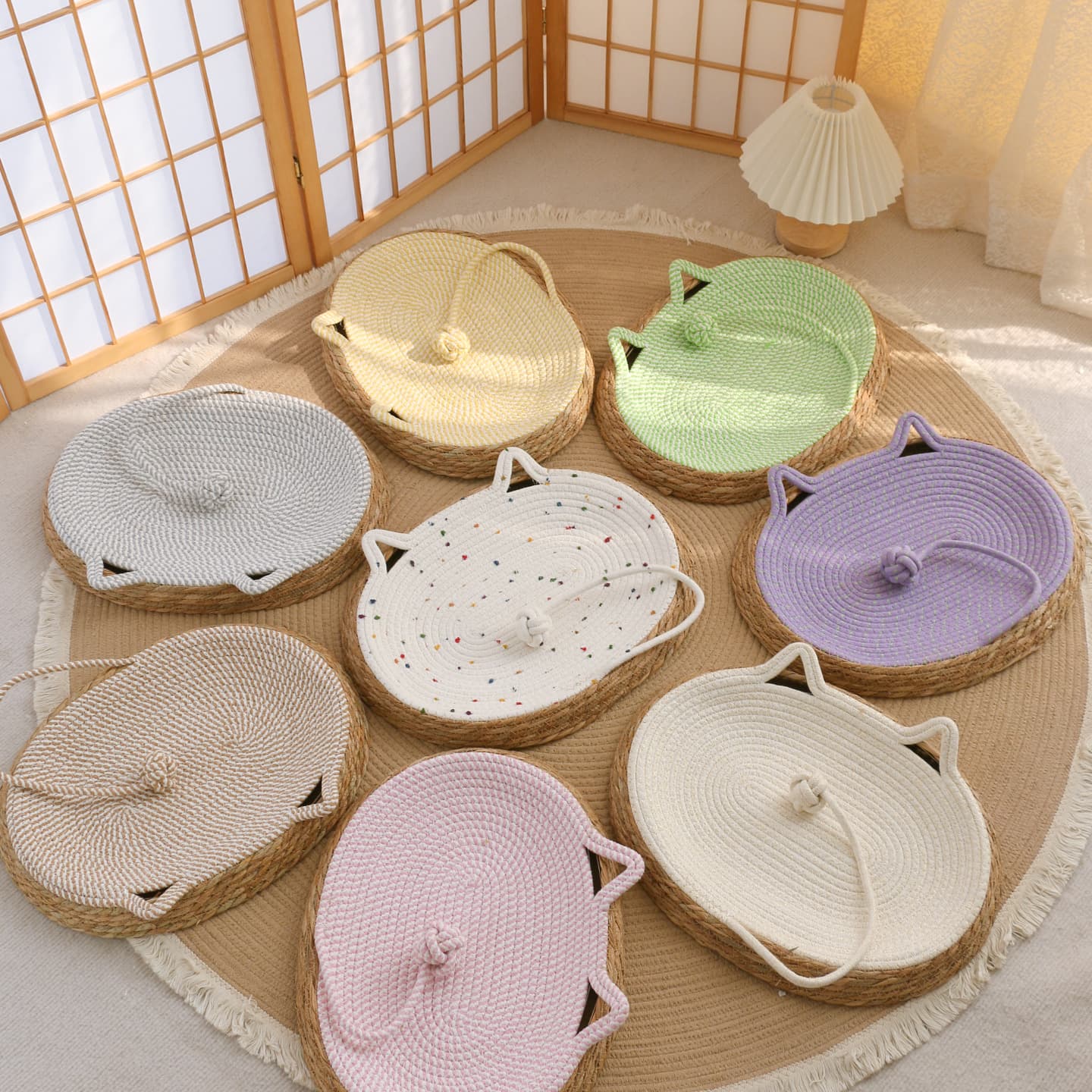 Cat Scratcher and Bed 2-in-1, Durable Non-Shedding Sisal Rope Scratch Pad, Cat Scratching Toy for Itching, All-Season Use