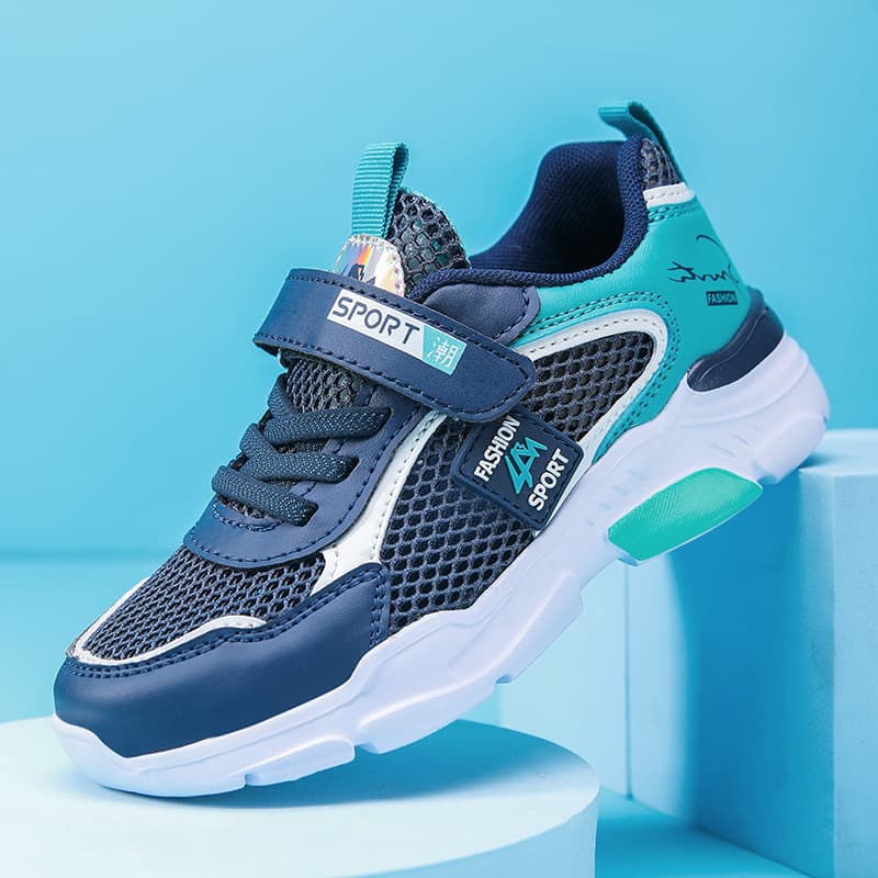 Kids Shoes Cross-Border Children's Mesh Breathable Sports Shoes Boys Running Shoes for Export