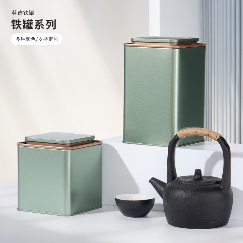 General-purpose square tin can for black tea, tangerine peel tea, Phoenix Dancong tea, half-pound tin can, factory direct sales.