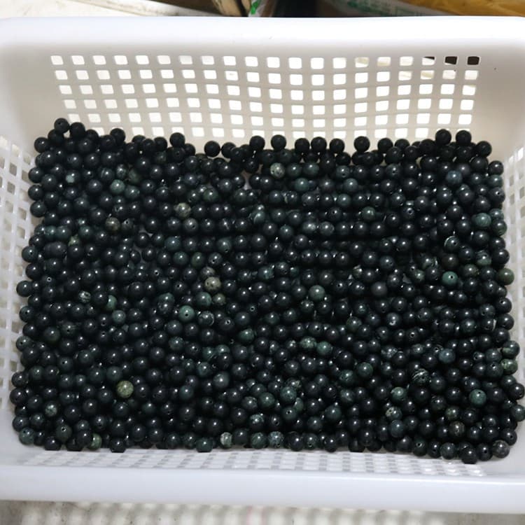 Natural Living Magnetic Medicine King Stone Functional Jade Dark Green Jade DIY Round Beads Black Green Jade Loose Beads Necklace Bracelet Accessories