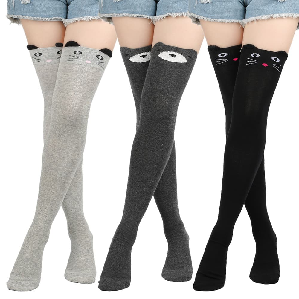 Cross-border Cute Cat Over-the-knee Socks Animal Cartoon Socks Kawaii Base Socks Japanese Style Knee-high Socks Long Socks