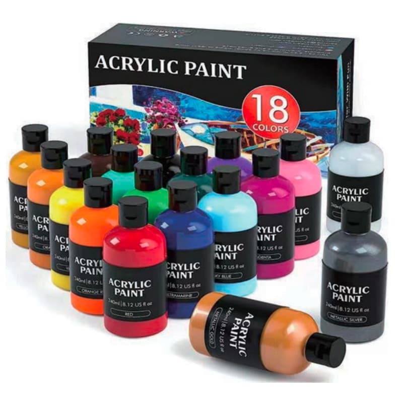 Acrylic paint set for children non-toxic plaster doll painting with customizable packaging logo factory direct watercolor paint