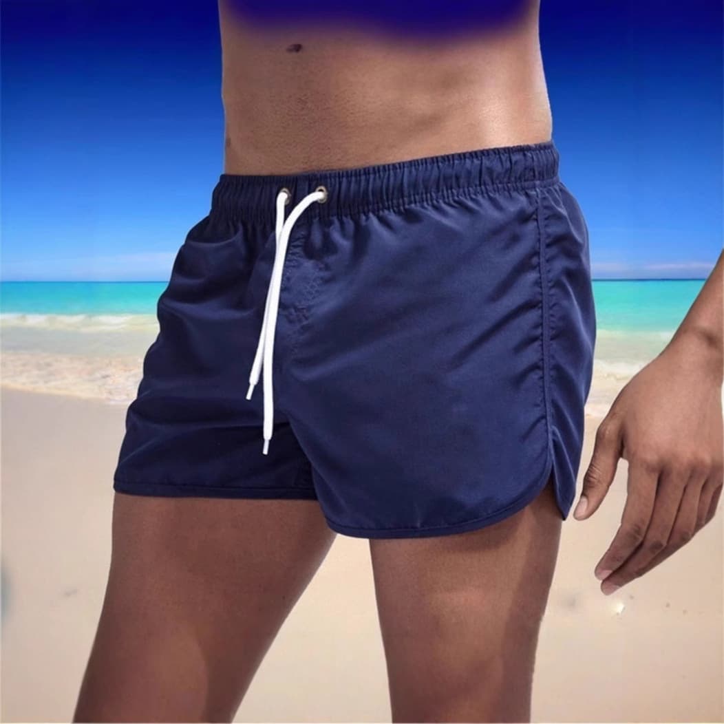 New Men's Beach Shorts Sports Swim Trunks Quick-Dry Athletic Shorts with Pockets for Amazon and AliExpress Cross-Border Sales in Europe and America
