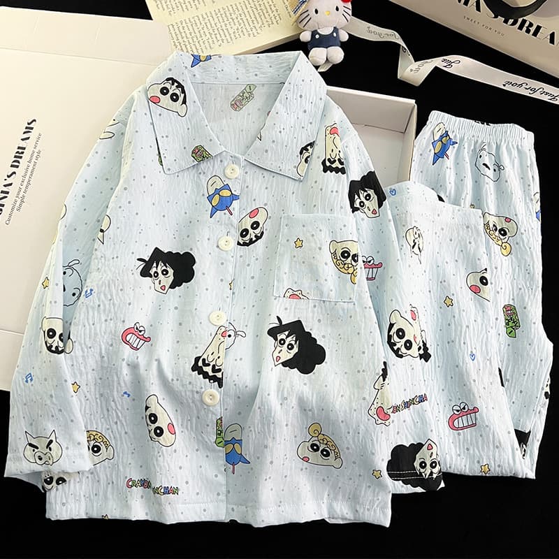 Kids' Home Wear Set Boys Girls Pajamas Baby Cloud Cotton Air Conditioning Wear Thin Kids' Pajamas Summer Set