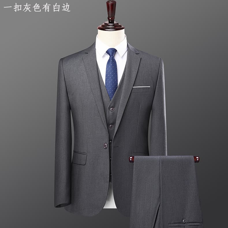 New Fashion Suit Set for Men Wedding Suit Office Worker Formal Suit Groom Tuxedo Black Suit Wholesale