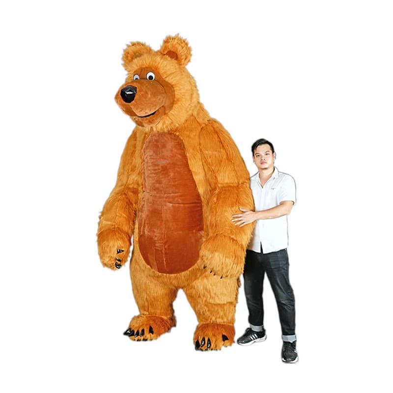 Viral Marsha Bear Costume Inflatable Plush Mascot Suit for Festivals and Events