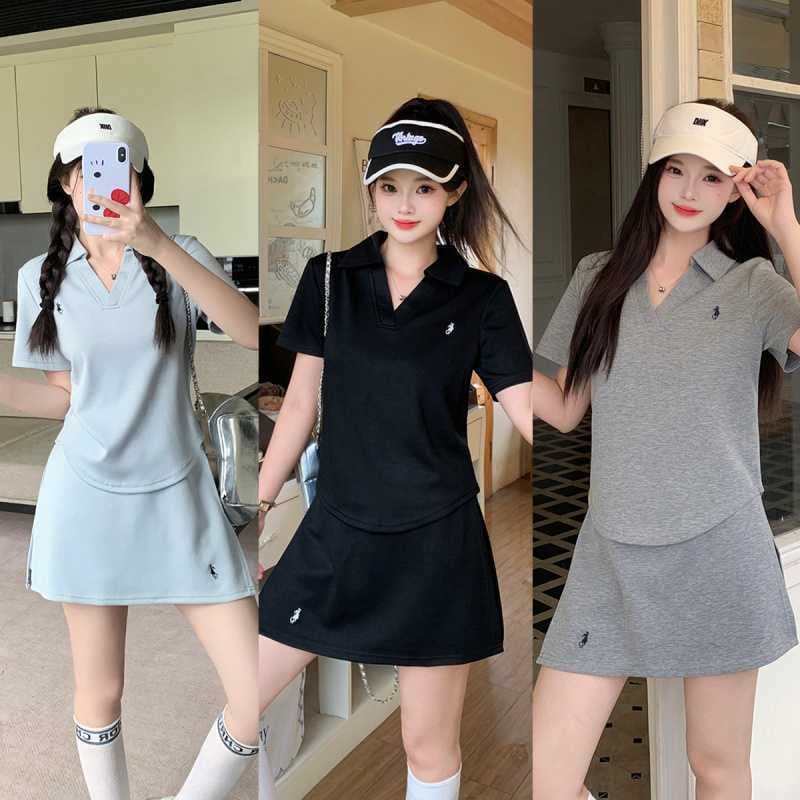 Nan Jian Real Shot 2026 Summer New Plus Size Women's Sporty Embroidered T-Shirt and Skirt Fashion Two-Piece Set