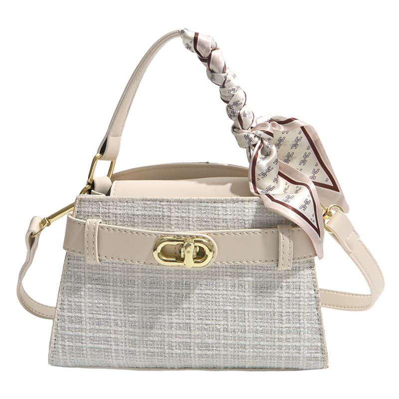 Fashionable Plaid Niche Design Commuter Vintage Shoulder Bag Daily Exquisite Handbag