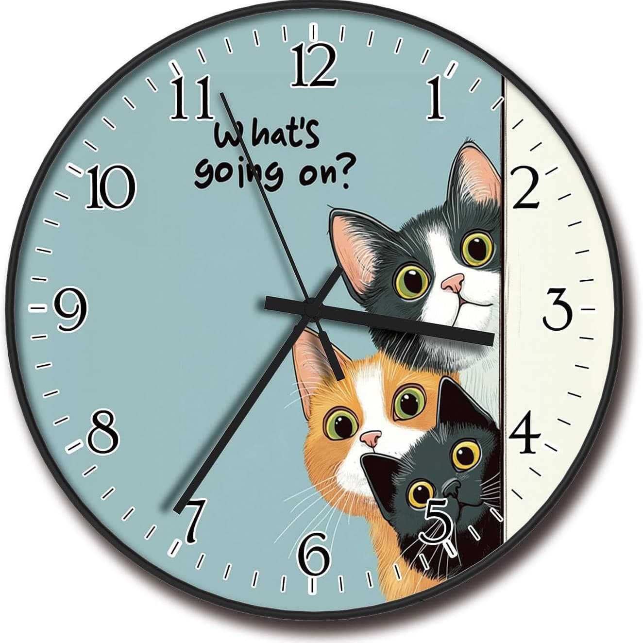 New cross-border animal-themed wall clock, creative design, silent clock, European retro pastoral style, cute decorative.