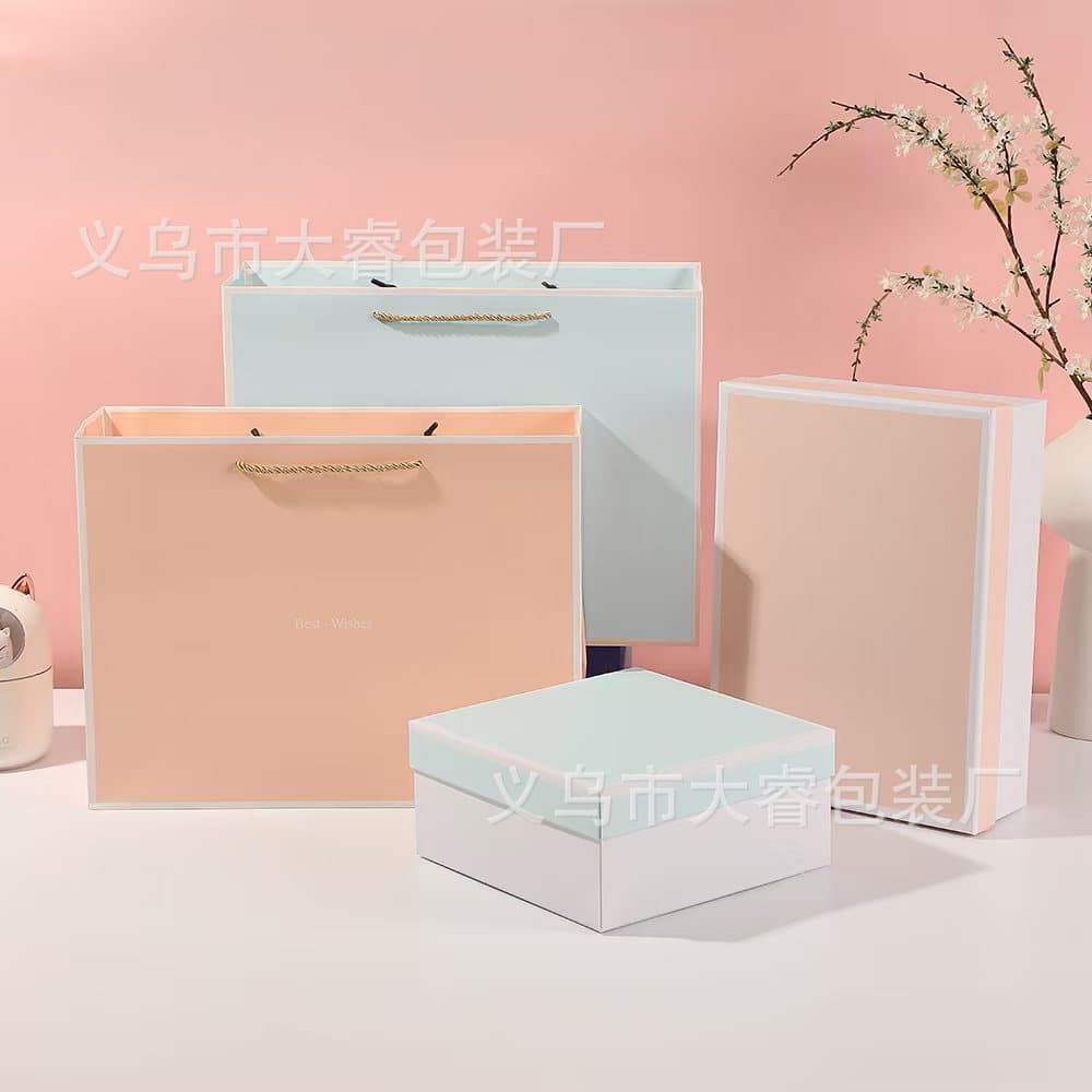 In Stock Gift Box, Pink Empty Box, INS Cosmetic Box, Packaging Box, Gift Box, Heaven and Earth Lid Gift Box