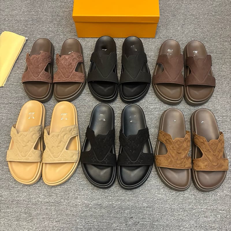 Cross-border High-end Men's Genuine Leather Non-slip Sandals 2026 Summer New Fashion Outdoor Thick-sole Slippers for Men