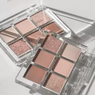 Korea BBIA Six-Color Eyeshadow 01 Matte Shimmer 04 Gentle Smoke Pink 06 Matte Pink Purple