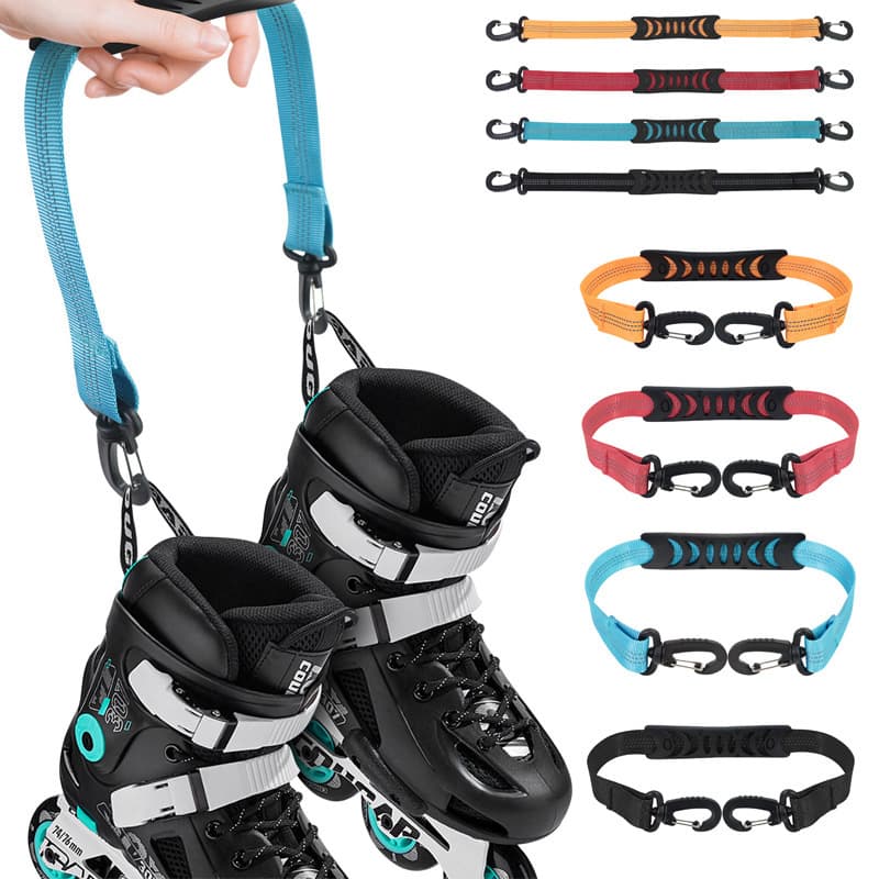 Shoe Puller Shoelace Outdoor Roller Skating Ice Skating Shoe Helper Portable Handheld Shoulder Strap Shoe Puller Rope Hand Strap