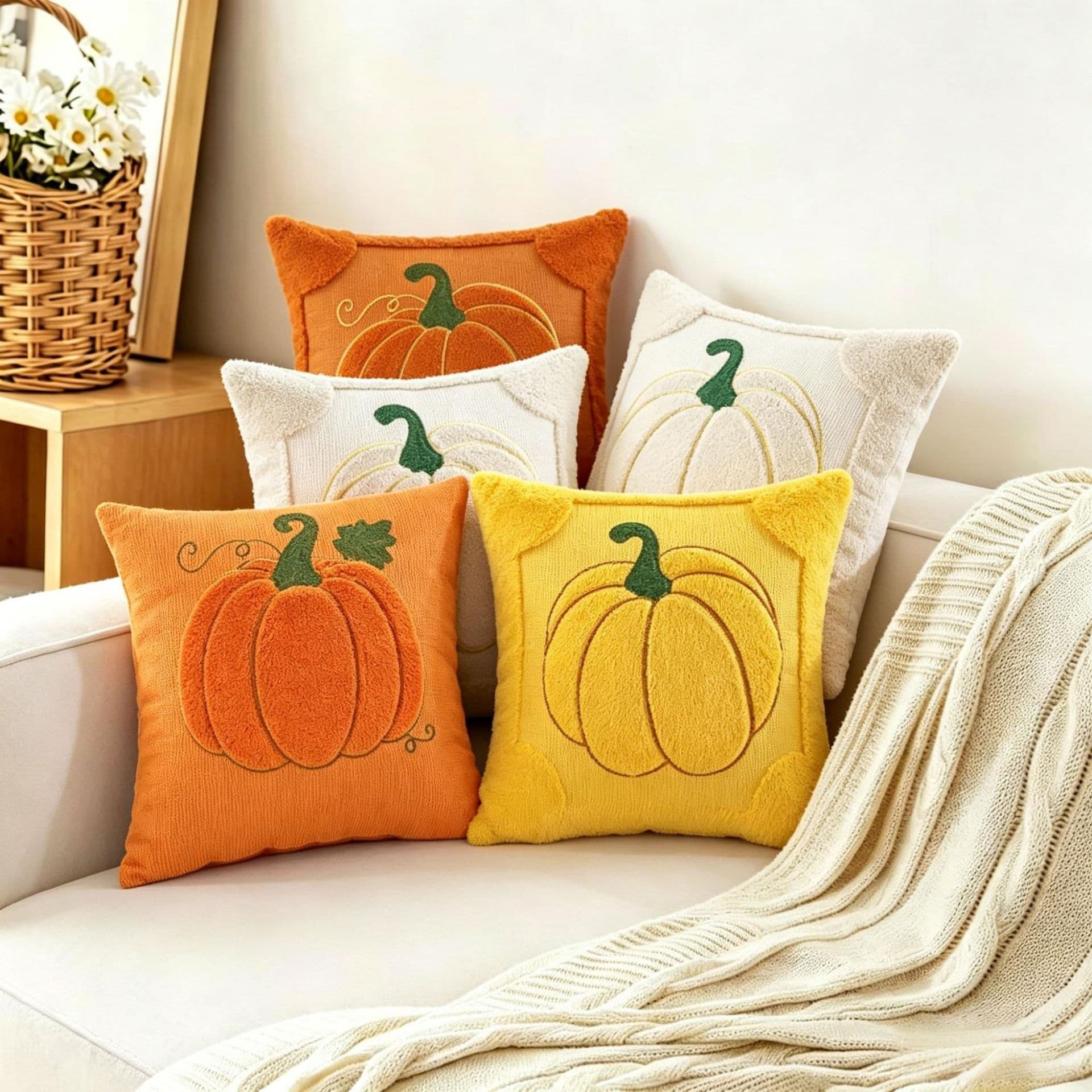 Hot Sale Autumn Pattern Indoor and Outdoor Decorative Sofa Cushion Pillow Cover, Factory Wholesale Custom Orders Accepted