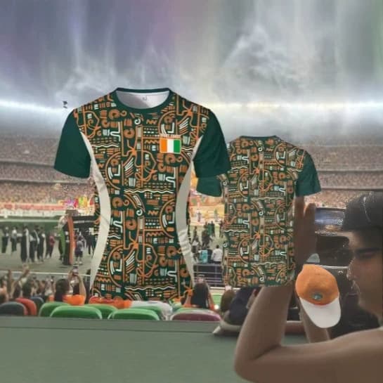 2026 New Ivory Coast Theme T-Shirt Outdoor Sports Breathable Quick Dry Jersey Unisex Sports Casual T-Shirt