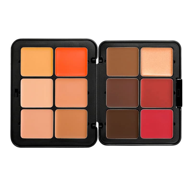 Cross-border Temu Amazon Color Iron Box Blush Palette Matte Long-lasting Concealer Shimmer Brightening Multi-color Blush Cream