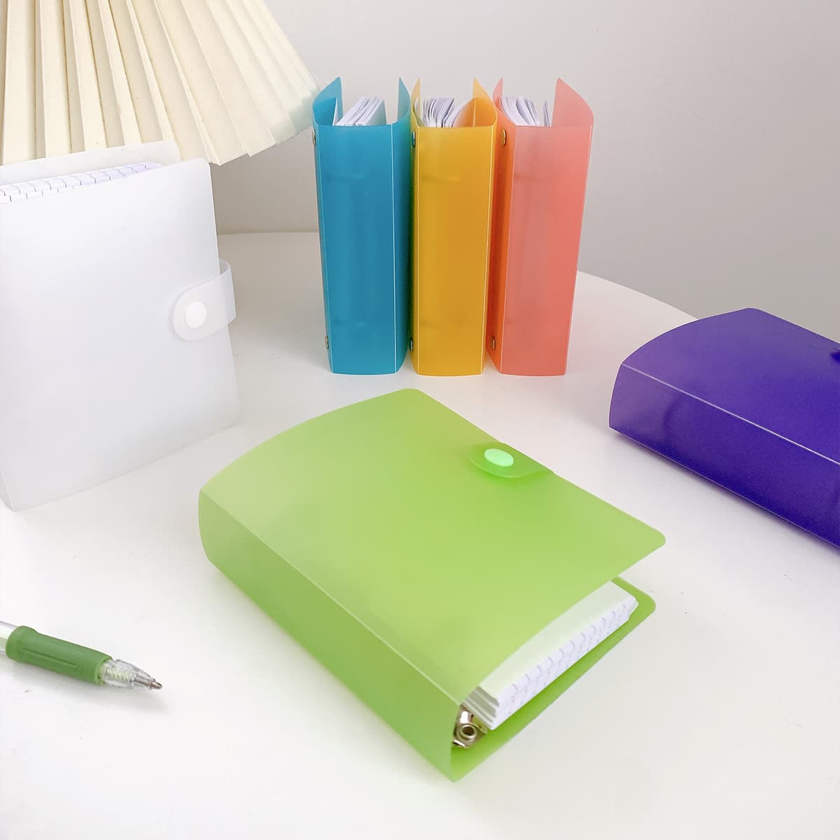 Macaron Memo Storage Book D-ring Clip Two-hole Lined Memo Pad Vocabulary Notebook Portable Loose-leaf Notebook Inserts