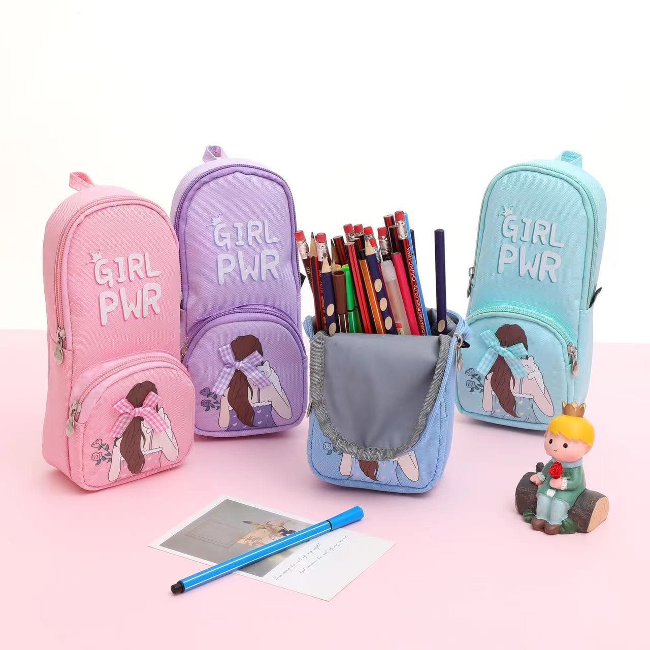 Trendy Korean-style Little Girl Pencil Case High Appearance High Quality Large Capacity Multi-layer Pencil Case Lightweight Popular Stationery Box