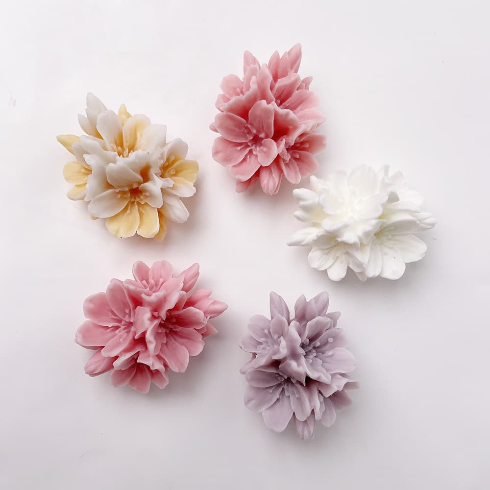 3D Peach Blossom Cherry Blossom DIY Soap Resin Casting Handmade Soap Aromatherapy Plaster Silicone Candle Mold Decoration Gift