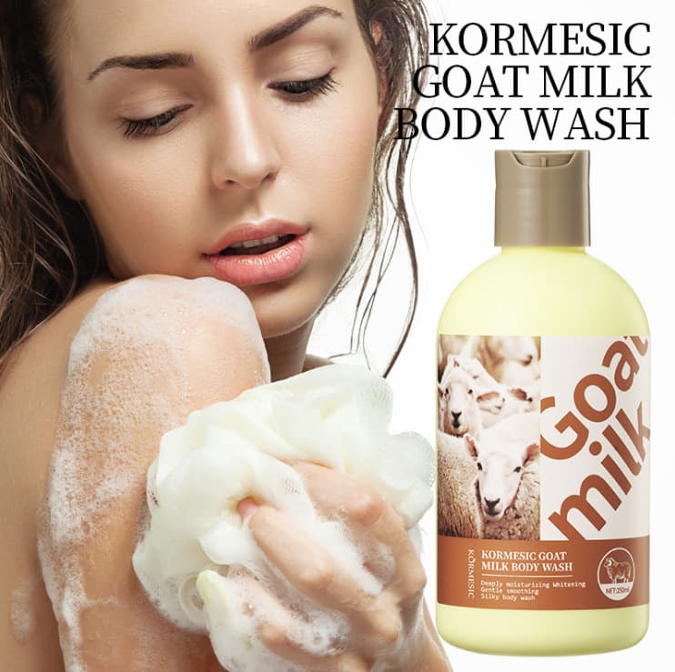 Cross-border KORMESIC All-English Goat Milk Body Wash, Body Wash, Wholesale for Foreign Trade