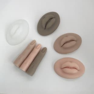 Ren Shan Cross-Border Nail Art Silicone Fake Finger Practice Tattoo 5D Simulation Finger Model Lip Block Ear Soft