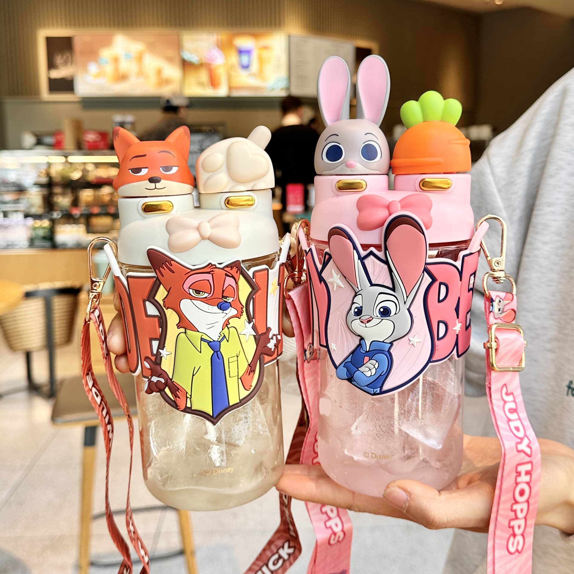Zootopia Insulated Water Bottle Judy Nick Kids Straw Dual-Drink Cup High-Quality Birthday Gift for Girls
