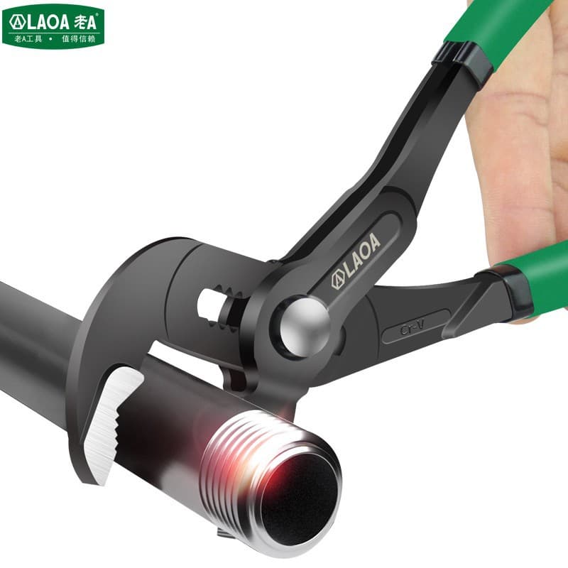 LAOA 12-position Quick Adjust Water Pump Pliers, Large Opening Pipe Wrench, Button-style Water Pump Pliers Wrench