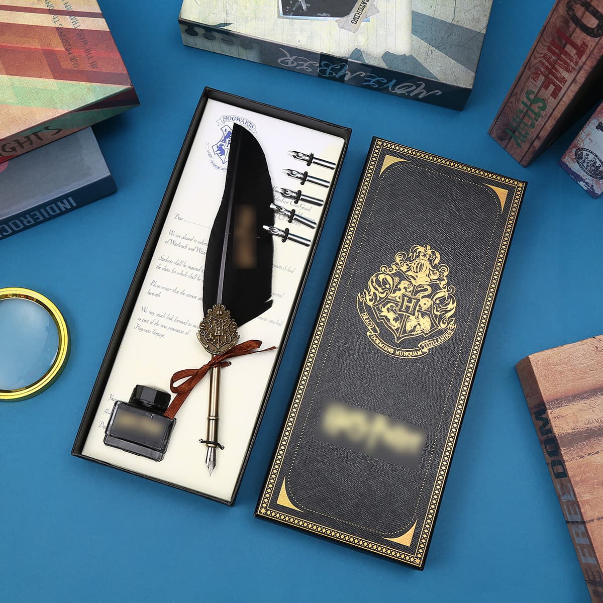 Quill Pen European Retro Fountain Pen Gift Box, Student Gift Dip Pen Birthday Present Teacher's Day Sign Pen