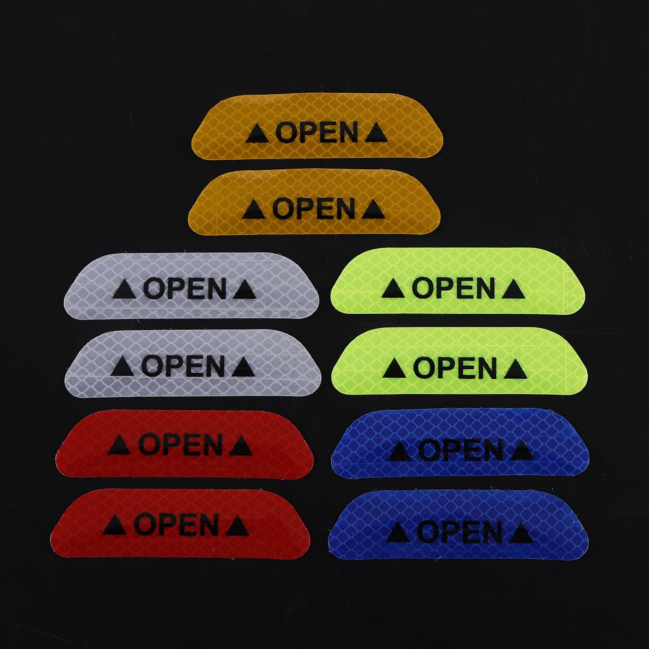 Car Door Reflective Stickers Warning Vehicle Door Opening Safety Decoration Reflective Strips Anti-Collision Iridescent Ultra-Bright High-Brightness Reflective