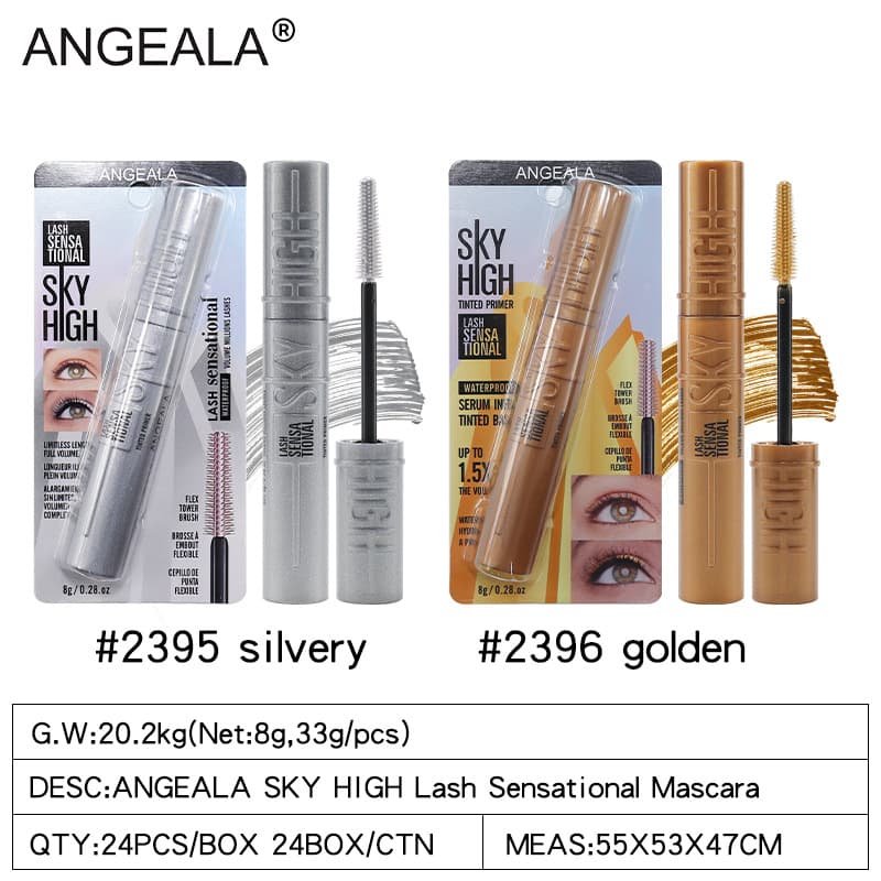 ANGEALA Cross-border E-commerce Mascara Waterproof Smudge-proof Colored Curling Diamond Sparkle Glitter Firefly Mascara