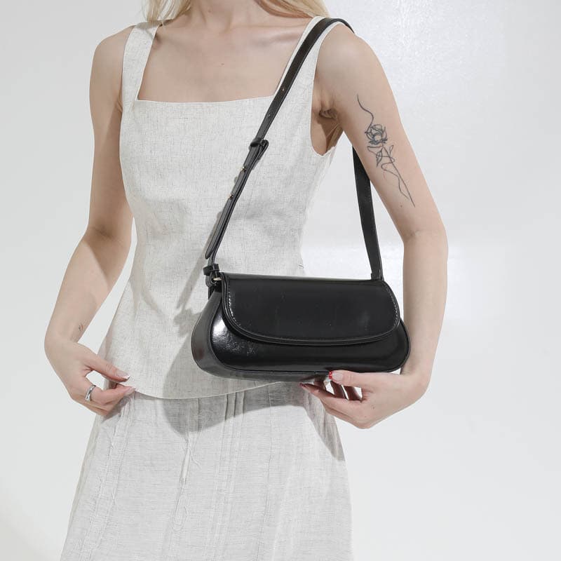 Light Luxury Women's Bag 2026 New Korean Style Versatile Ins Super Popular Single-Shoulder Baguette Bag Simple High-End Feel Underarm Bag