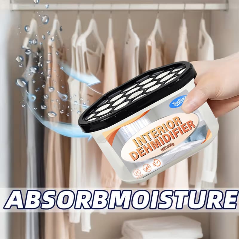 KineShineX Moisture Remover Box Portable Dehumidifier with Humidity Control for Wardrobe Bathroom Kitchen