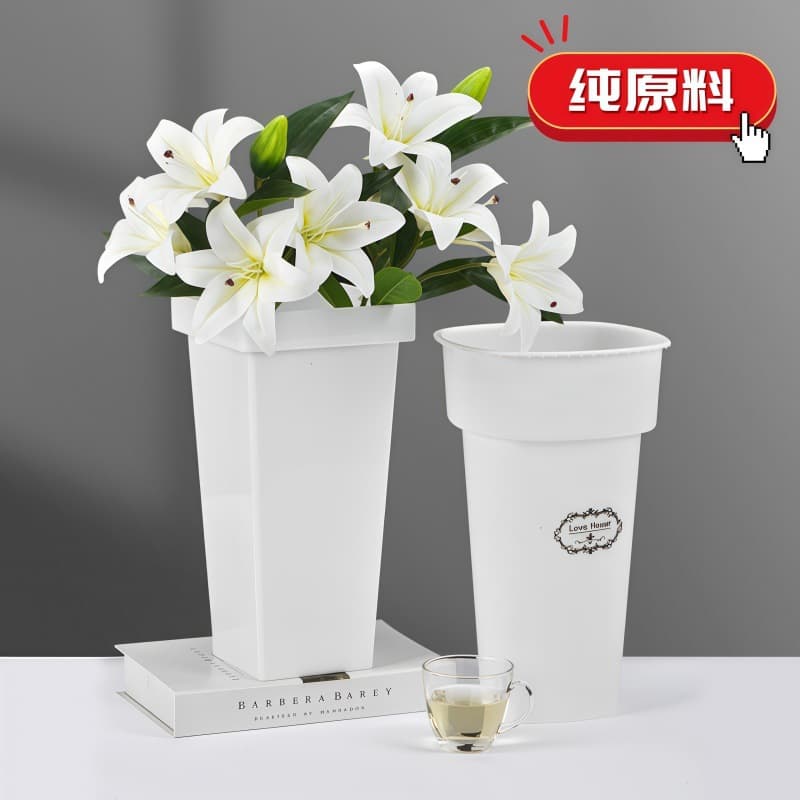 Wake-up flower bucket. Hong Kong-style square flower bucket for flower shops. Wholesale street stalls. Household dried flowers and flower growing buckets. Wake-up flower bucket.