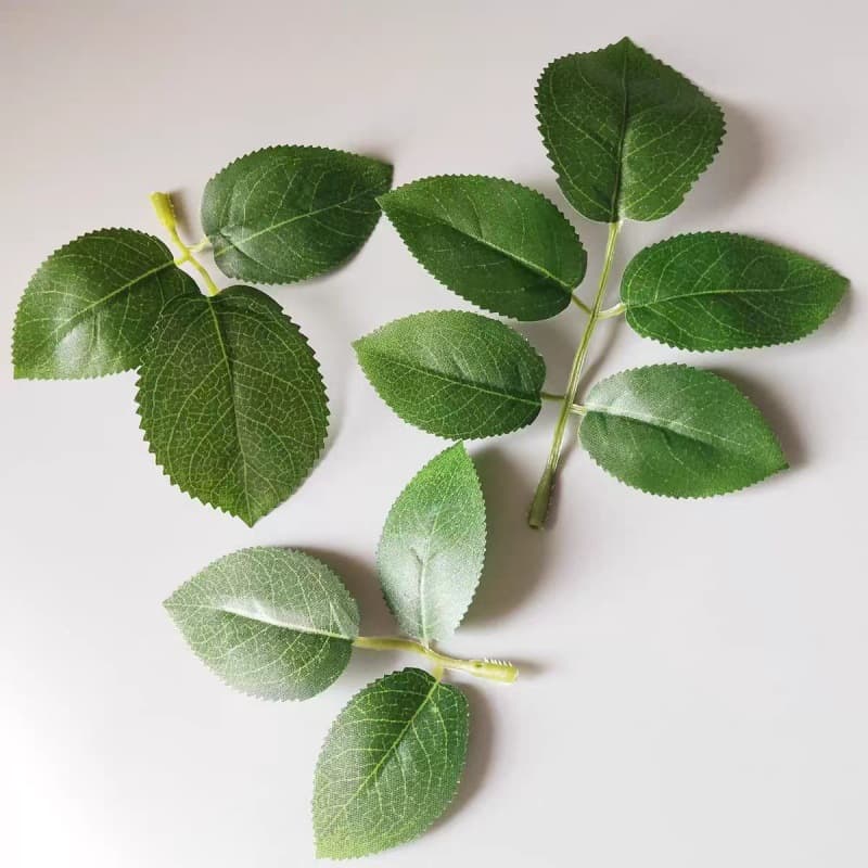 Artificial Silk Screen Rose Leaves DIY Material Accessories Home Wedding Green Leaf Decoration Fake Leaves