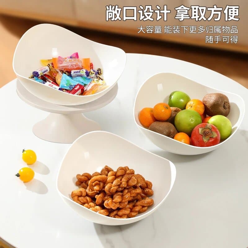 Feng Shui Fruit Tray for Living Room and Office, Snack Candy Plate, Home Coffee Table Snack Dish, Dried Fruit and Candy Tray